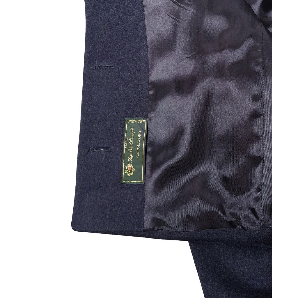 cappotto corto pelliccia blu
