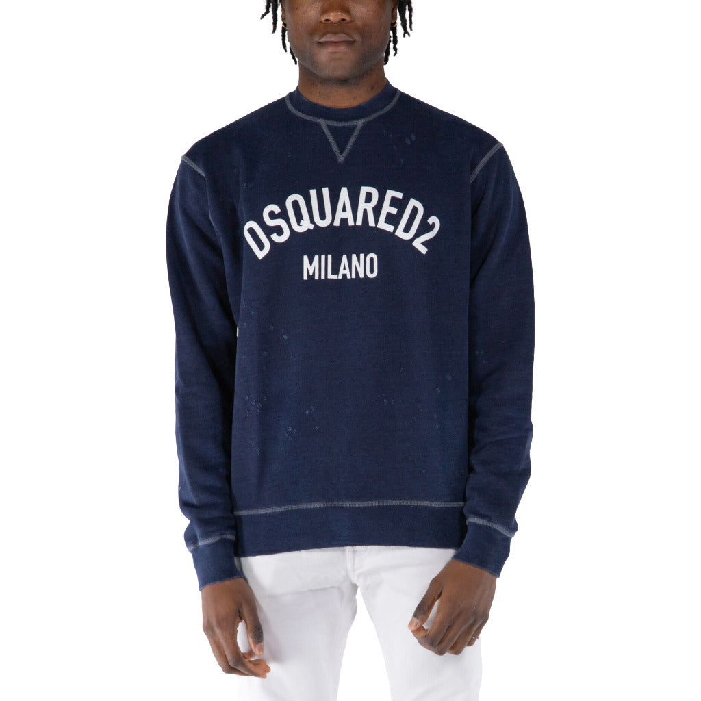 felpa girocollo distressed