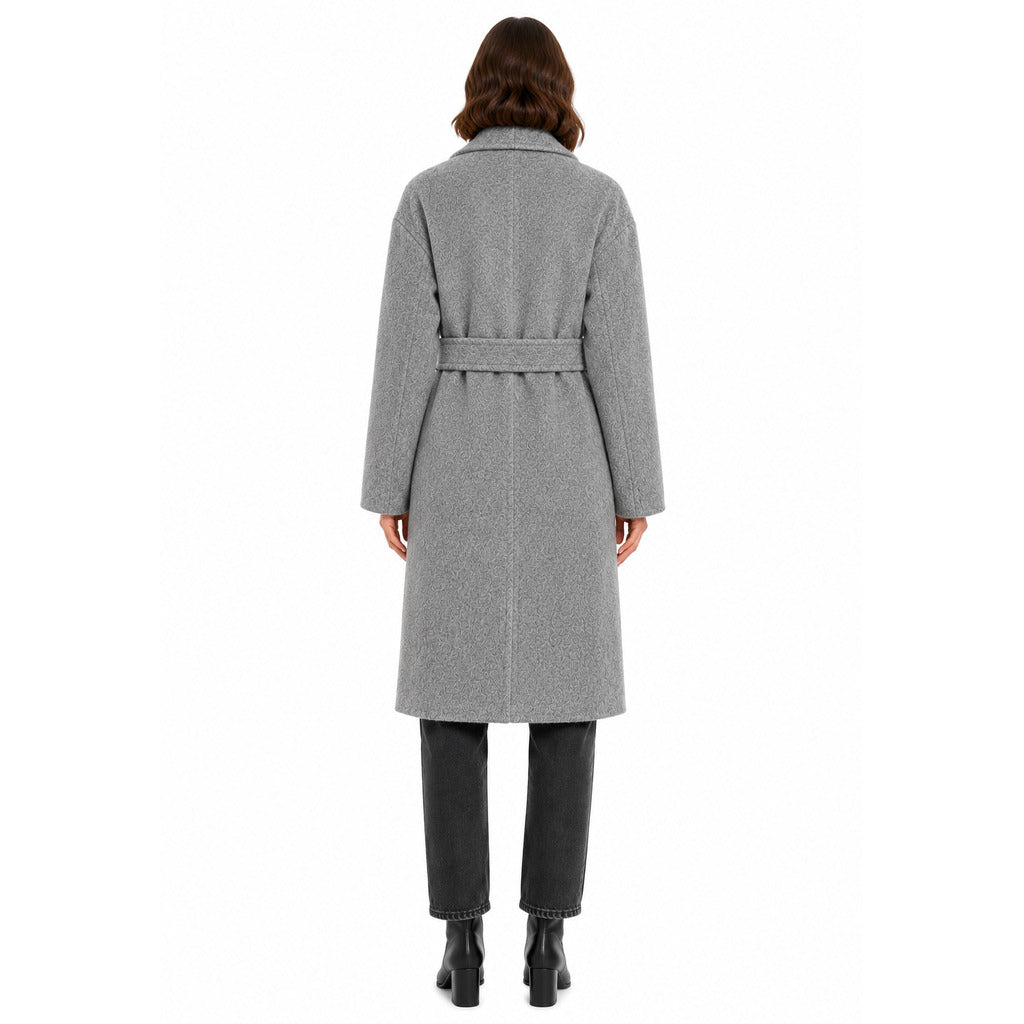 cappotto lungo lana con cintura