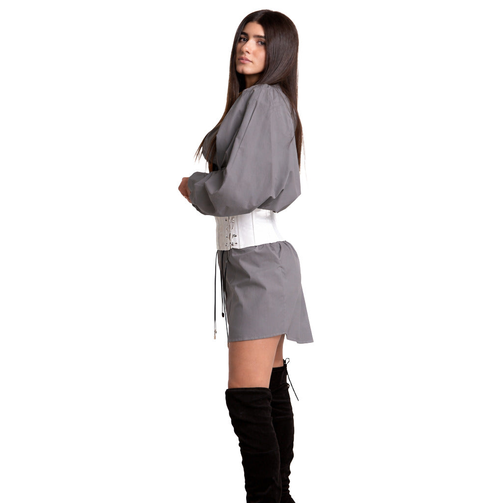 top bianco con coulisse