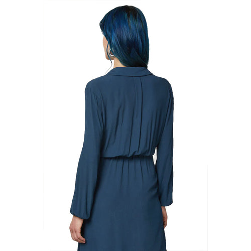 abito midi petrol blu