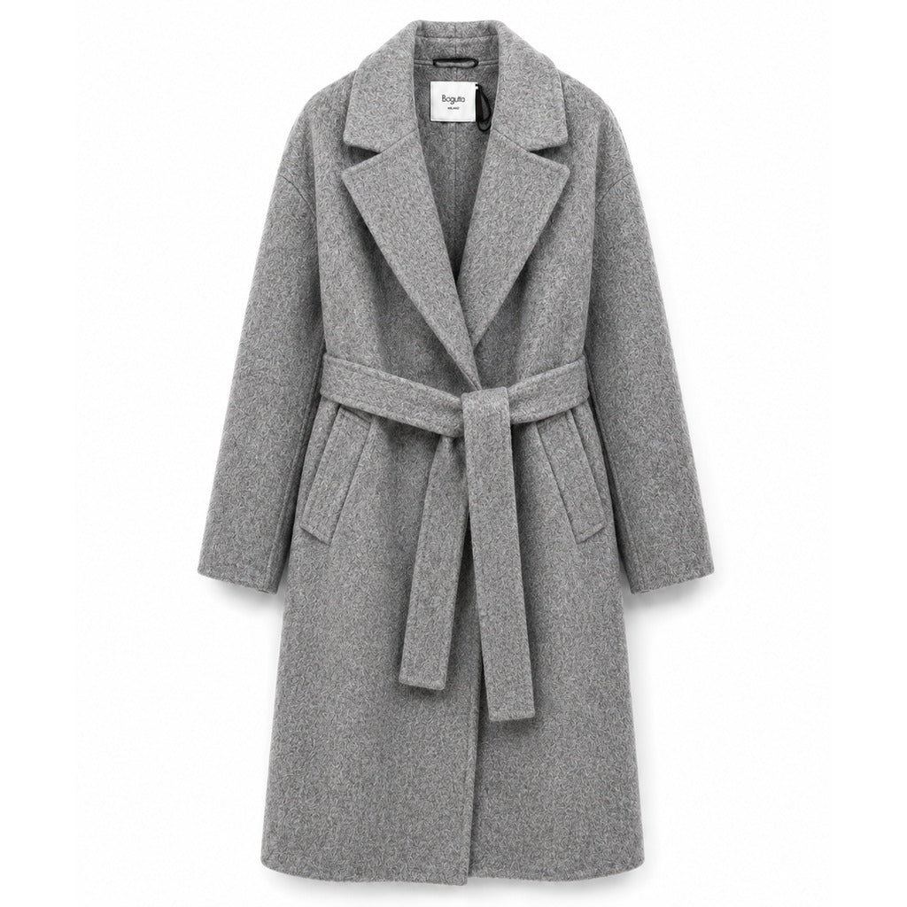 cappotto lungo lana con cintura