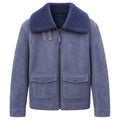 giacca montone blu