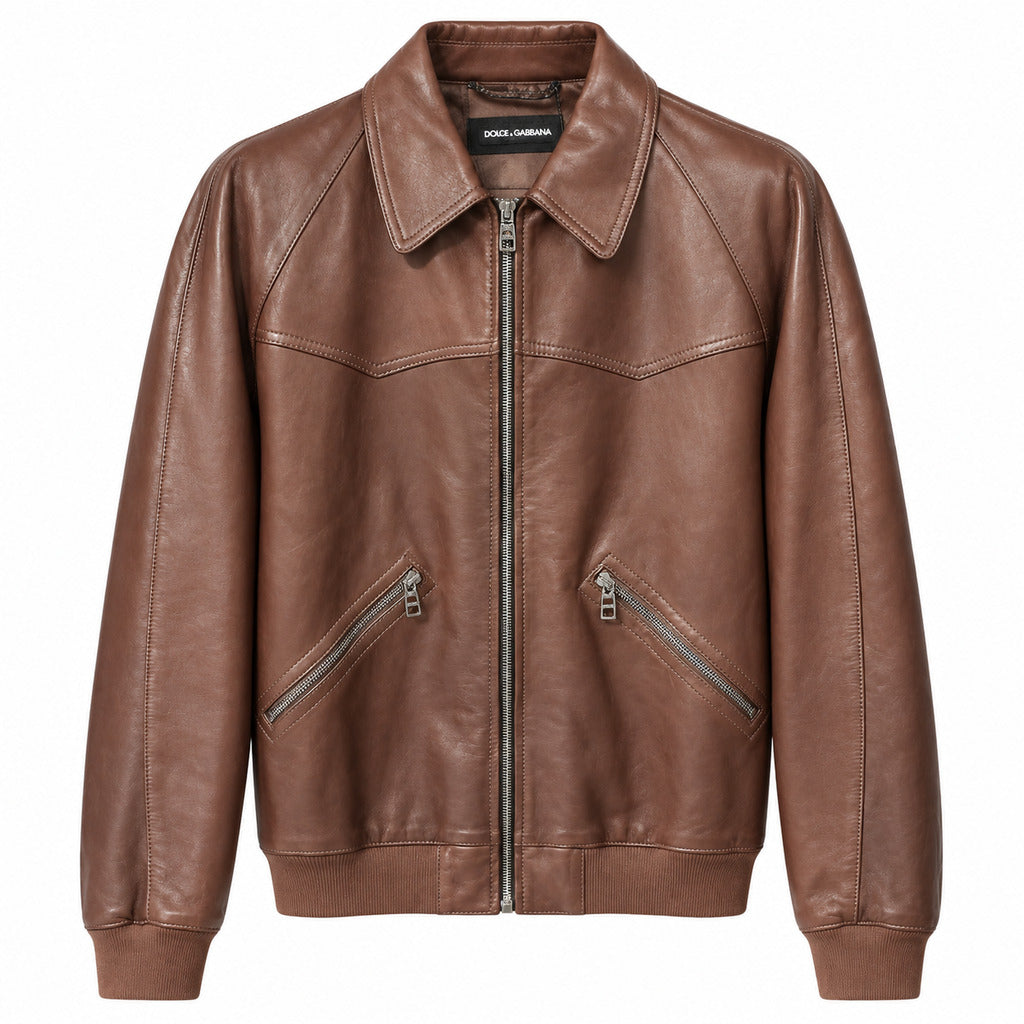 very dark brown jacket