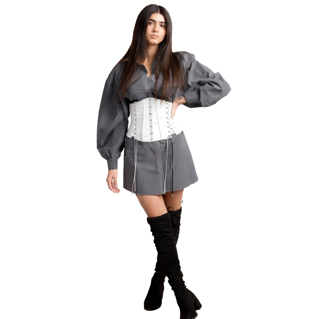 top bianco con coulisse
