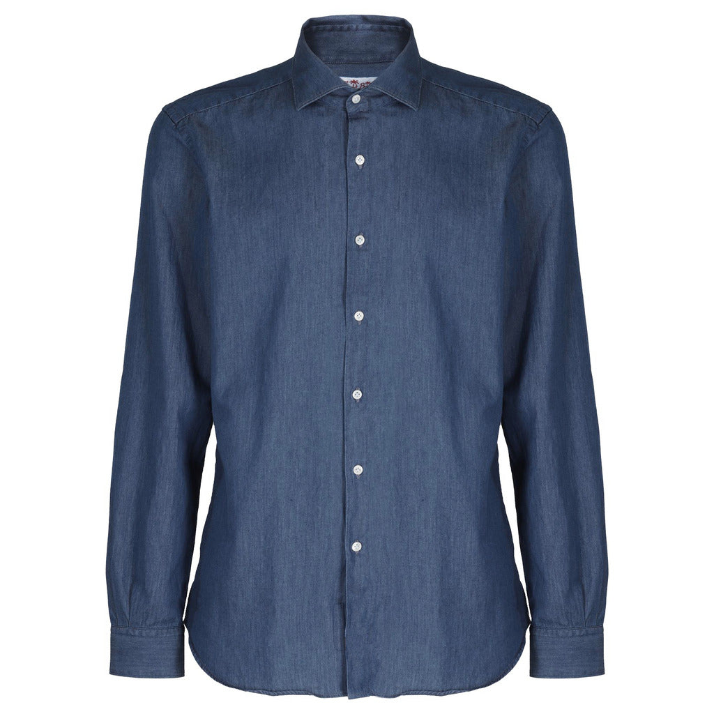 camicia denim blu scuro