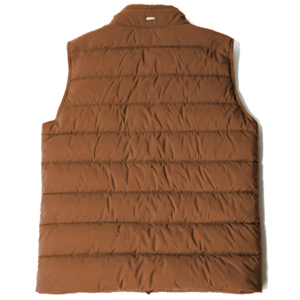 piumino gilet marrone