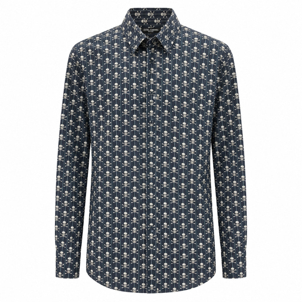 camicia stampa teschi