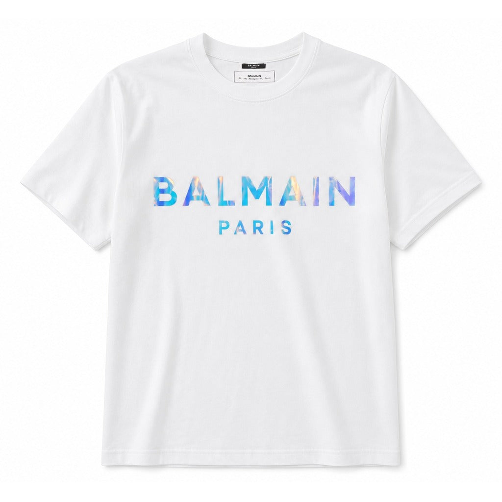 t-shirt balmain paris fluo