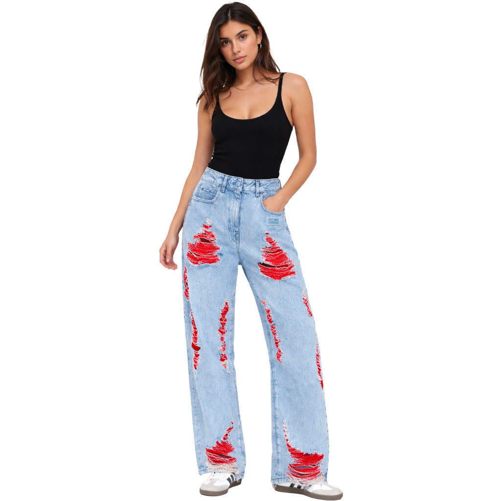 jeans strappati blu