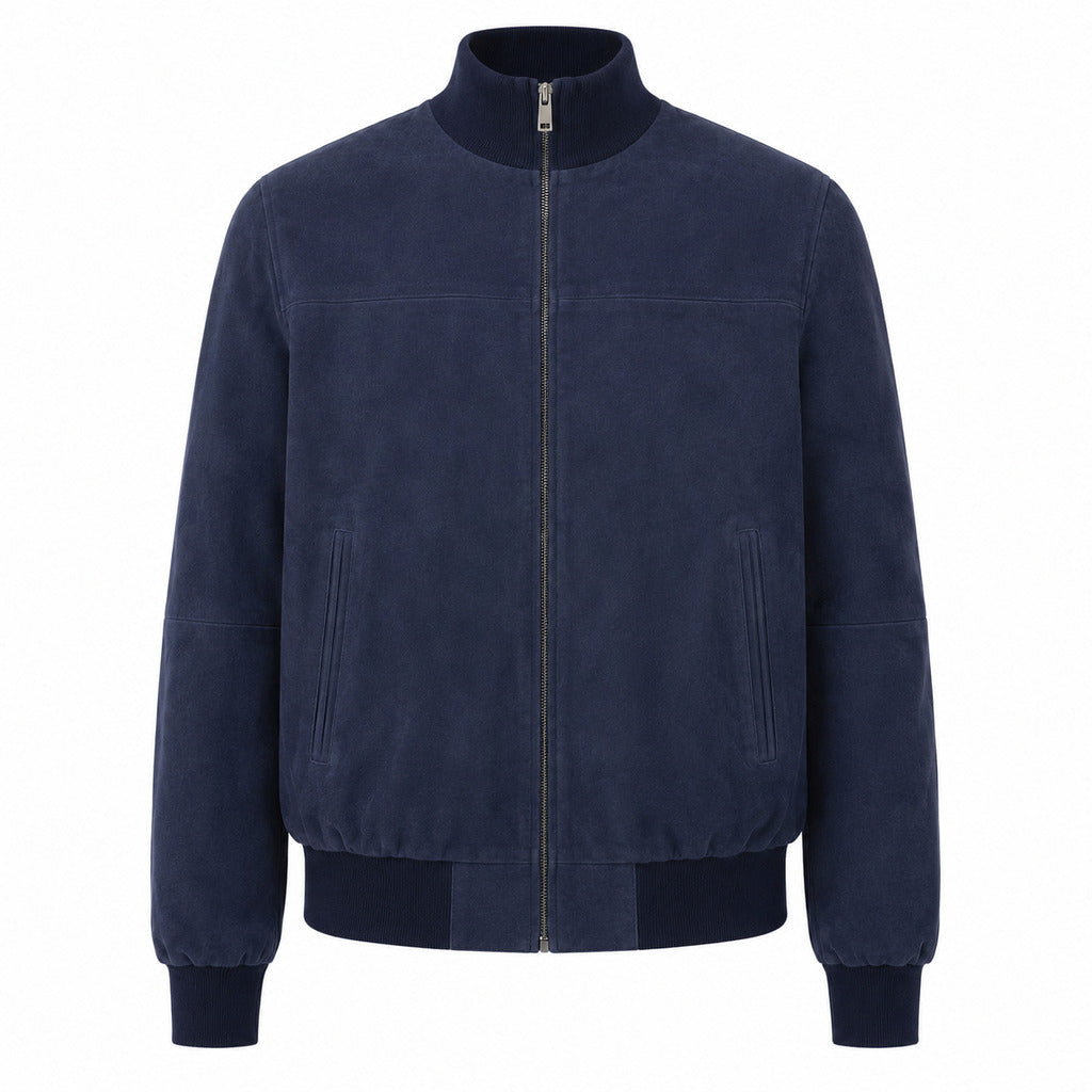 bomber reversibile blu