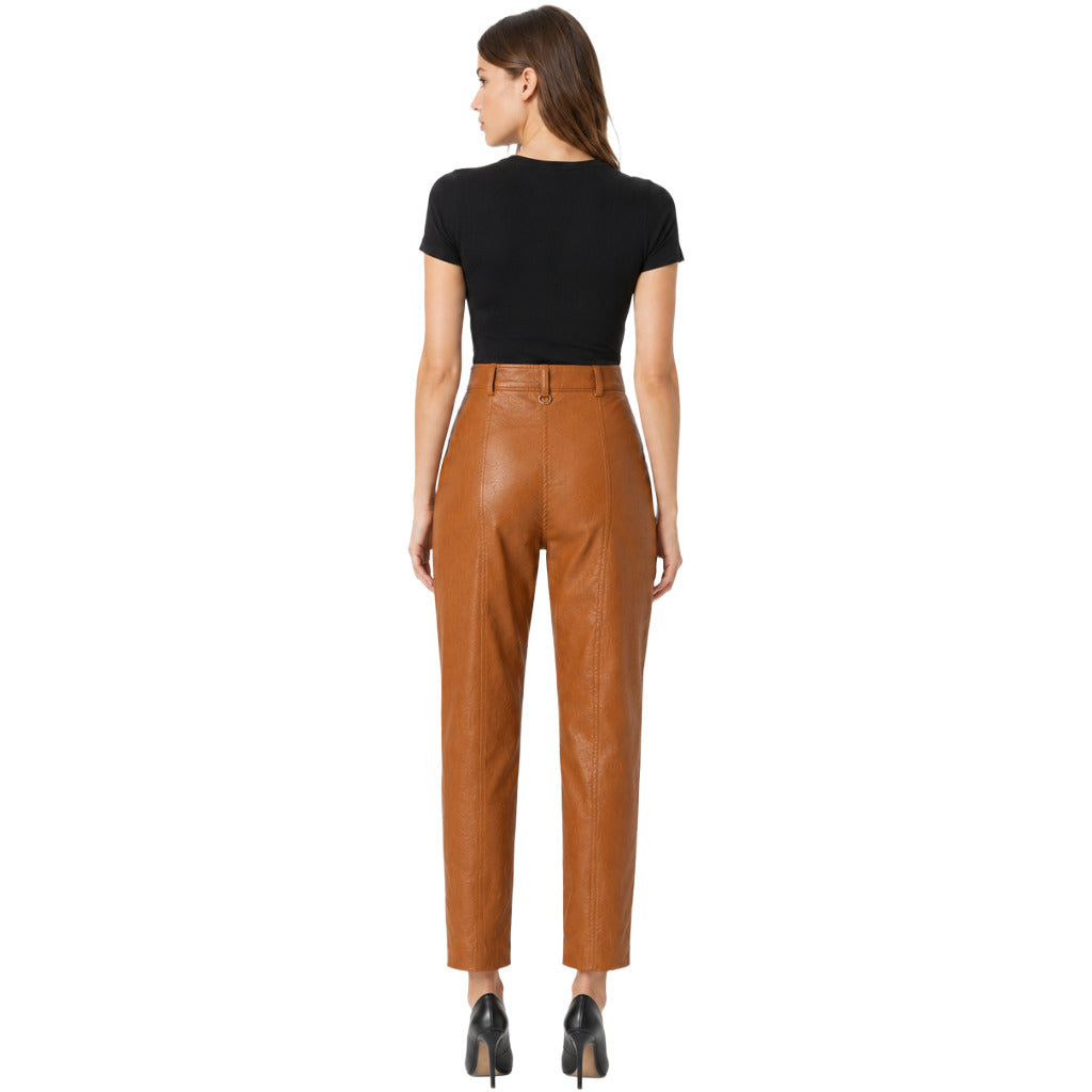pantaloni effetto pelle