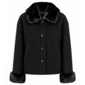 cappotto corto pelliccia nero