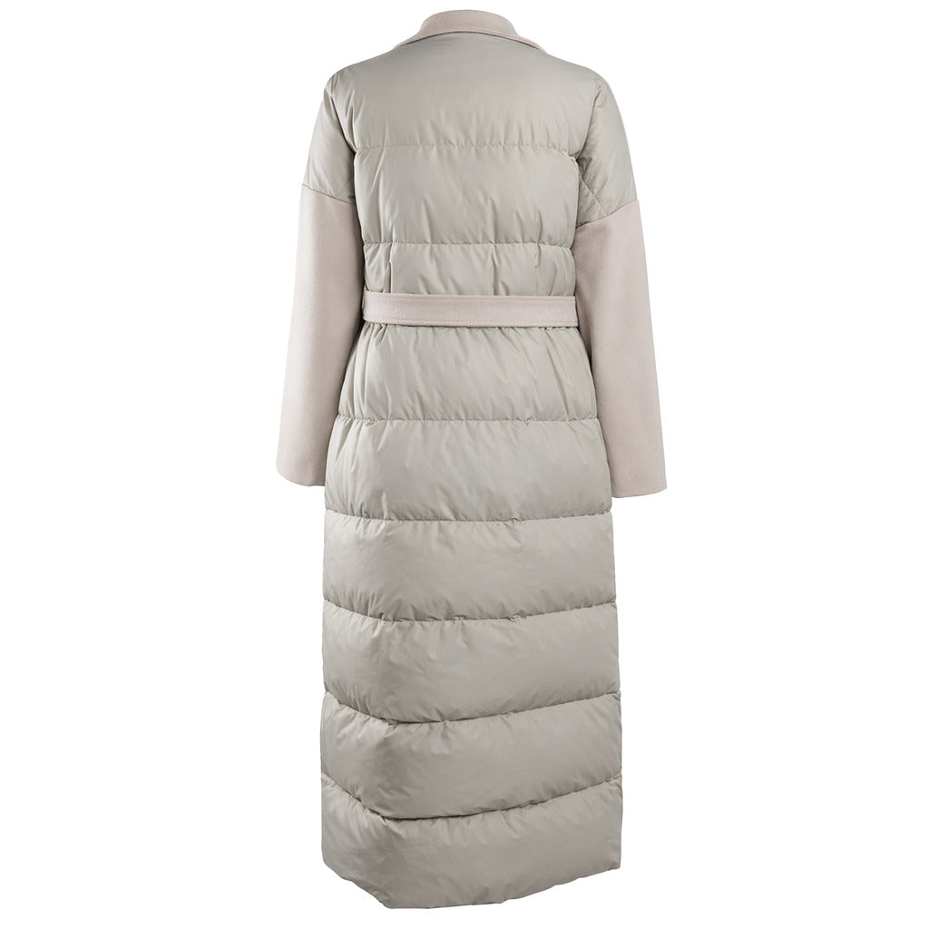 cappotto lungo trapuntato