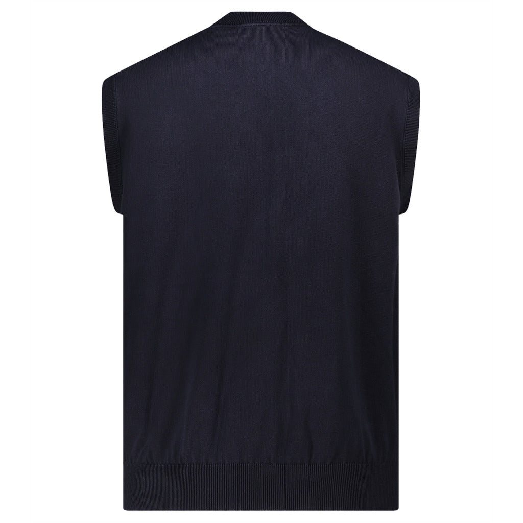 gilet con zip blu notte