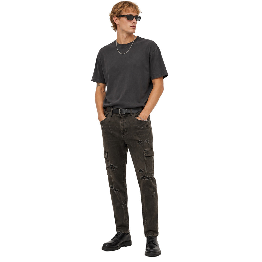 Pantalone in denim cargo