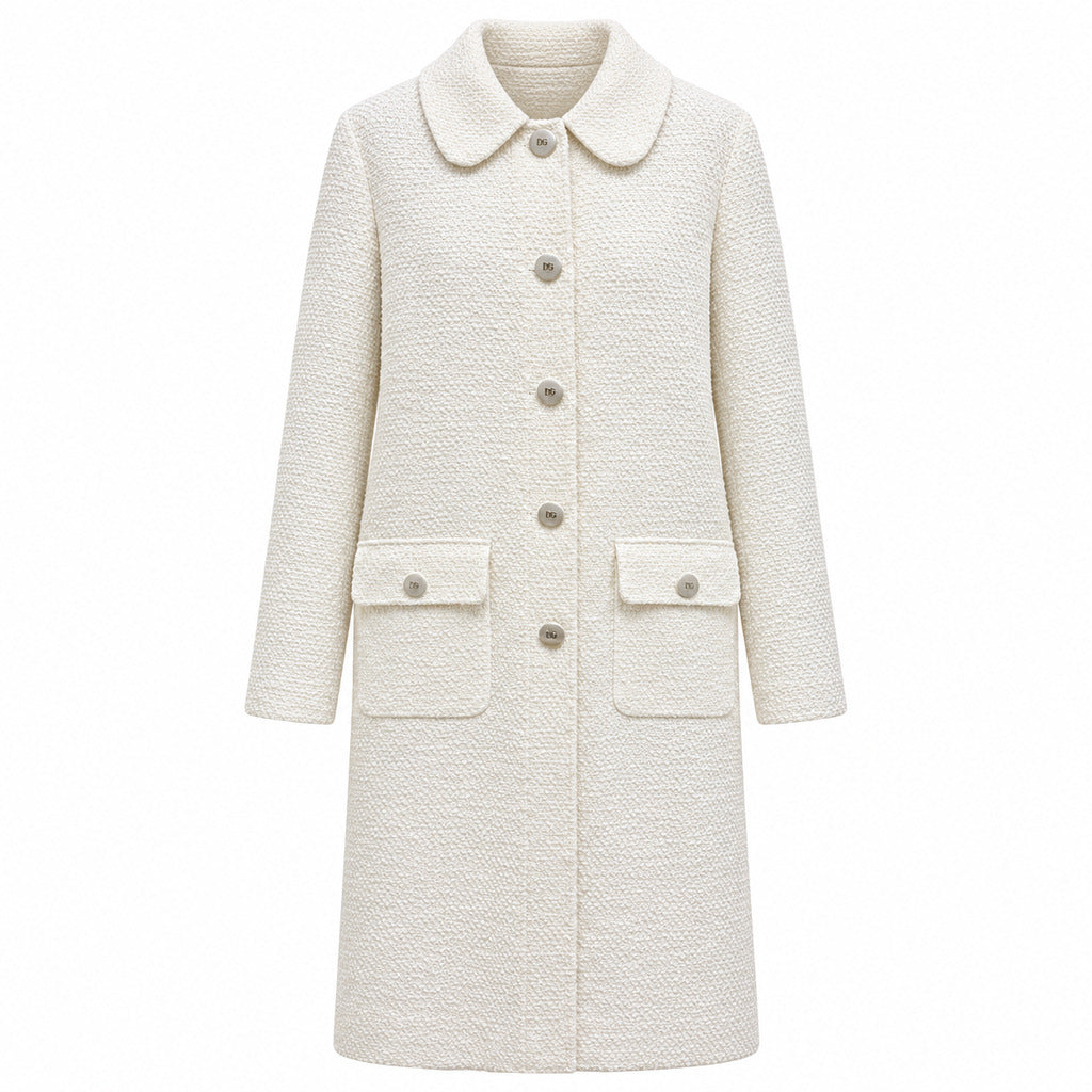 cappotto bianco fibra di cammello