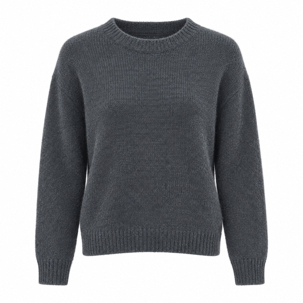 maglia girocollo antracite