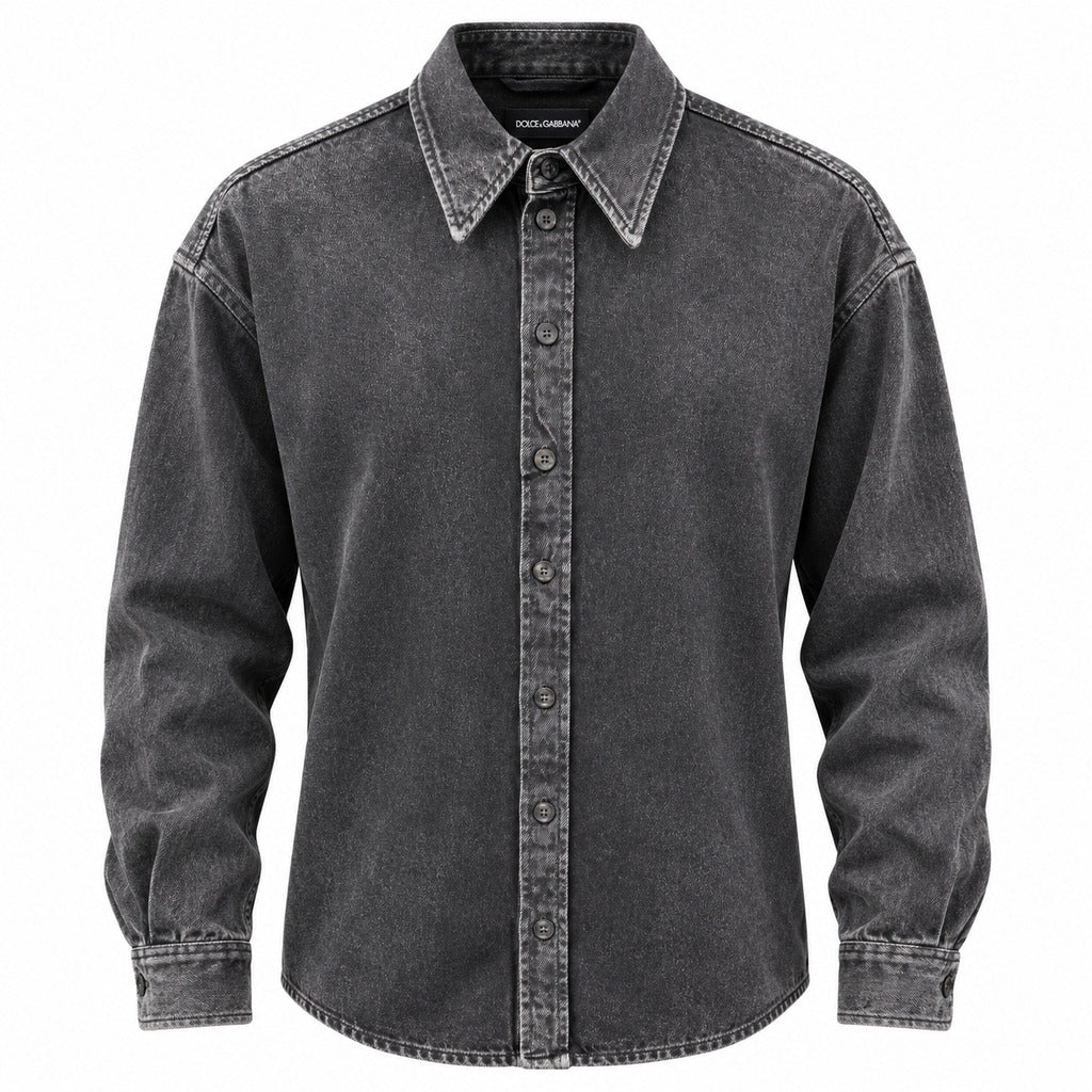 giacca in jeans nera