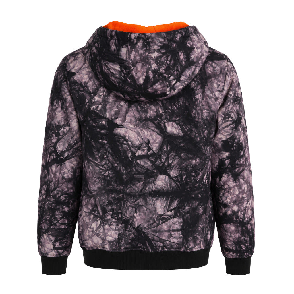 piumino zip up hoo tie dye