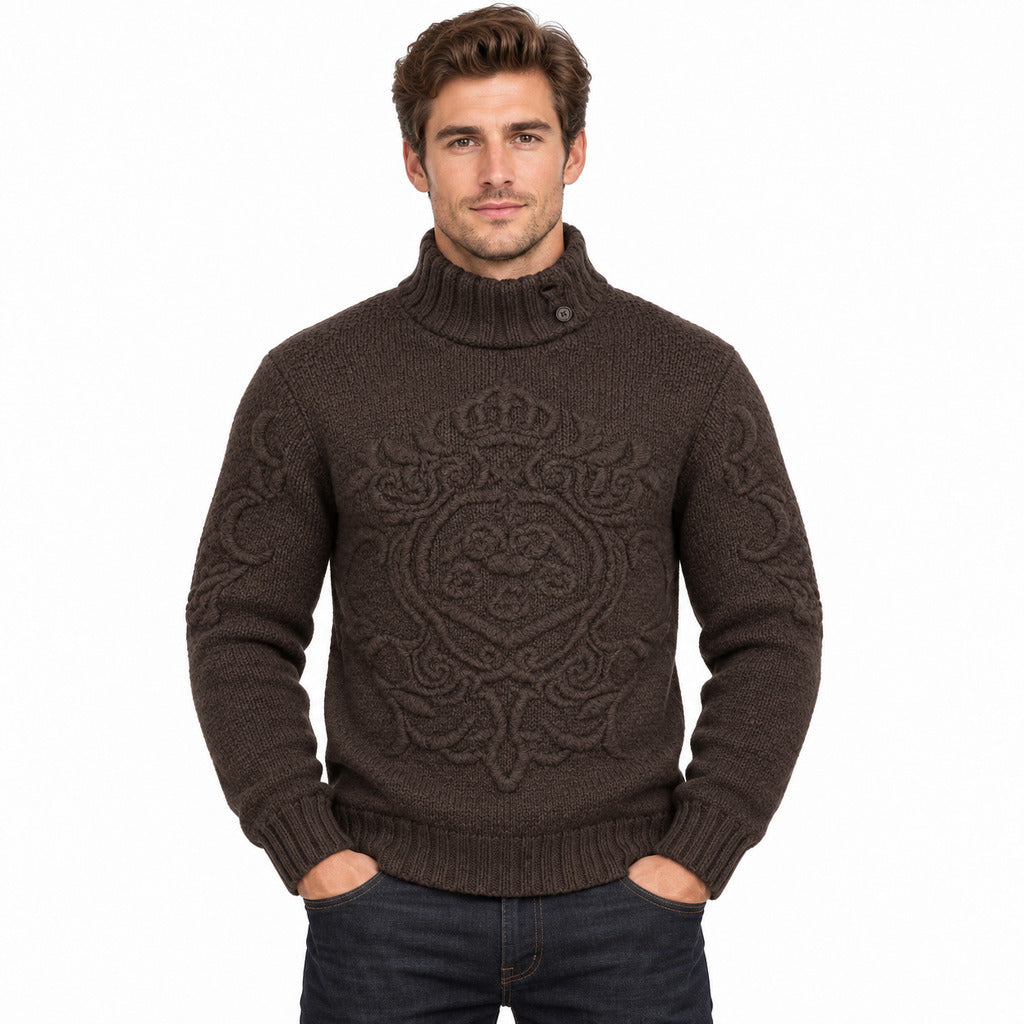 maglione logo in rilievo