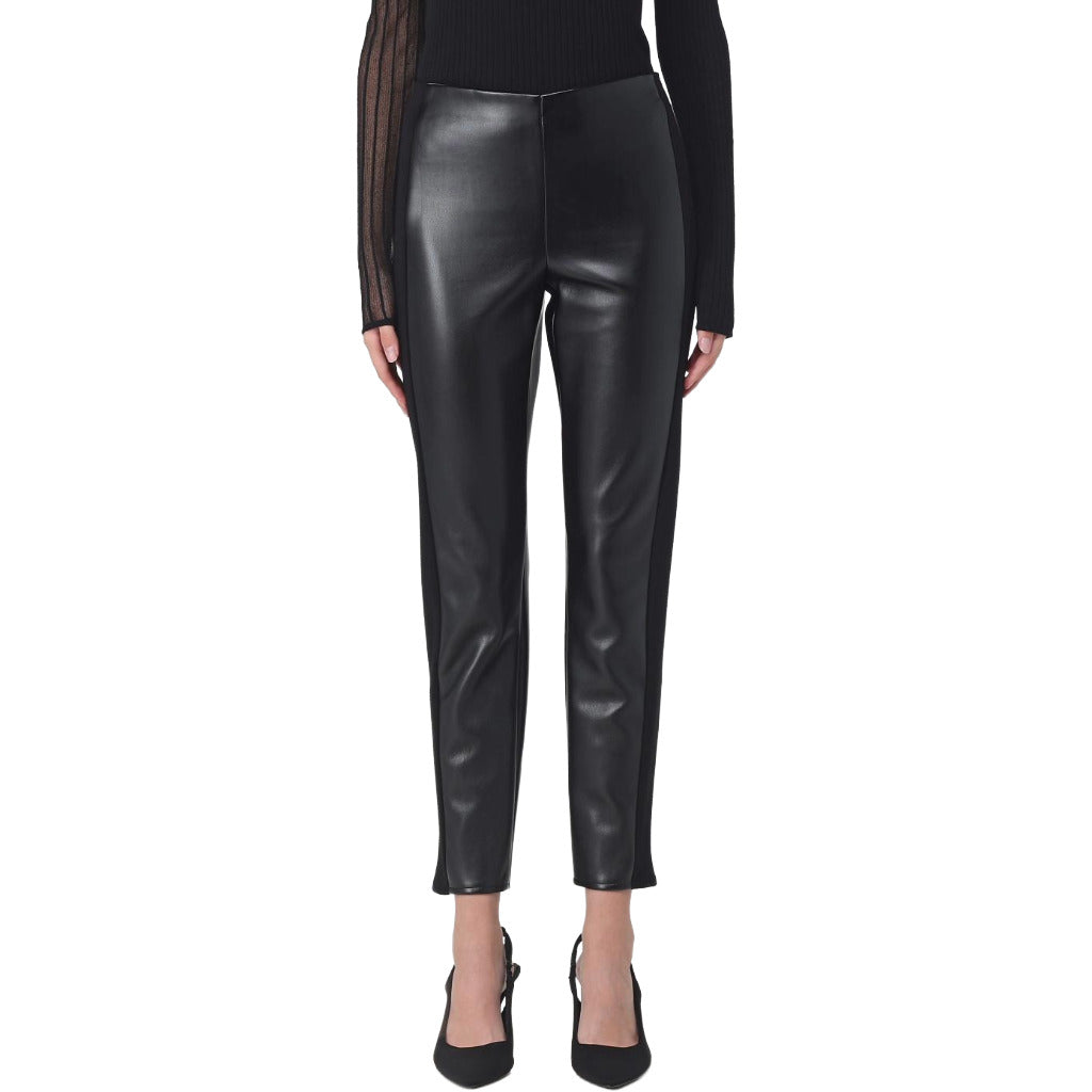 pantaloni lucidi neri