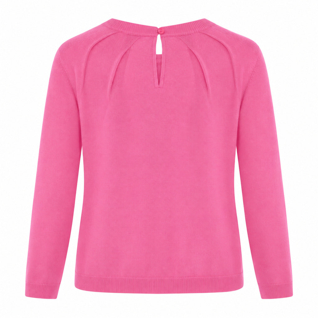maglia girocollo con ricamo