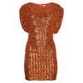 abito arancione paillettes