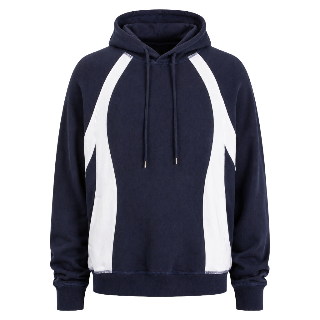 felpa blu con cappuccio