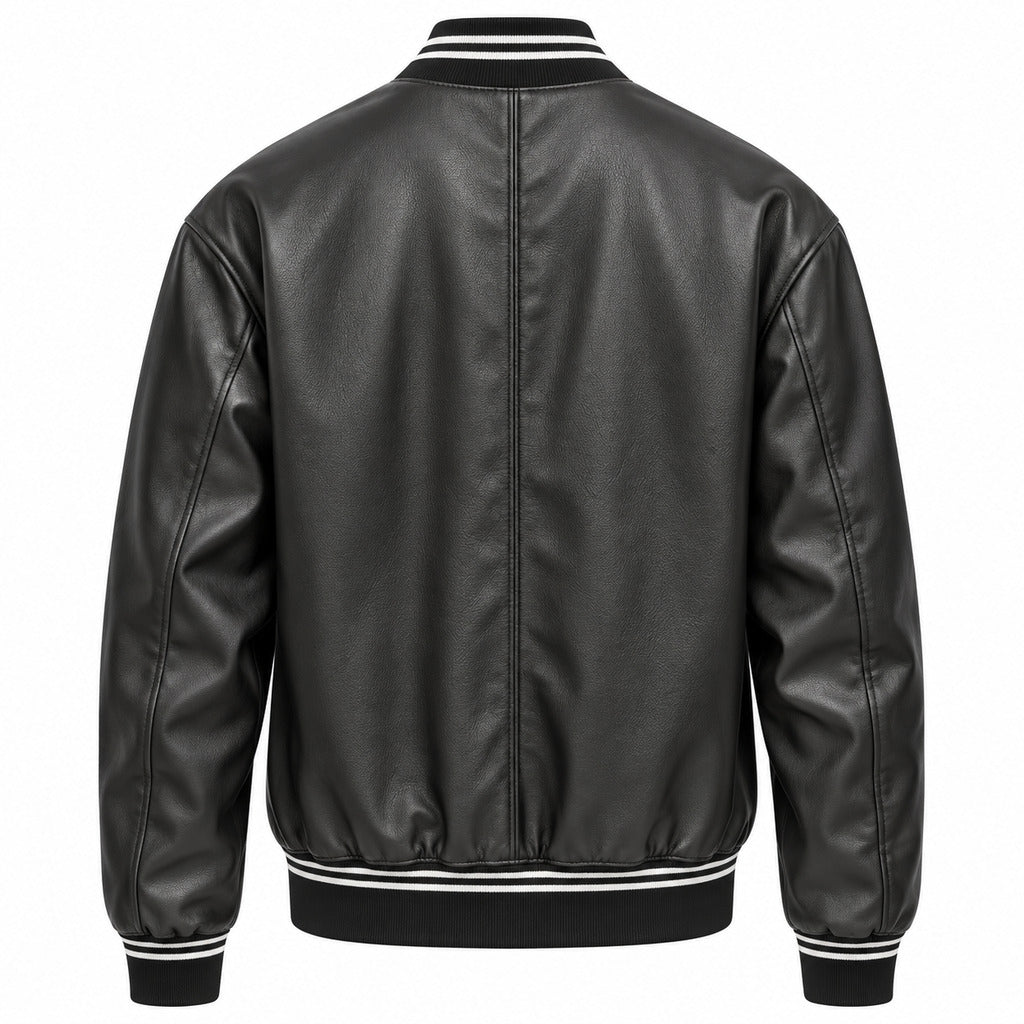 bomber in pelle sintetica