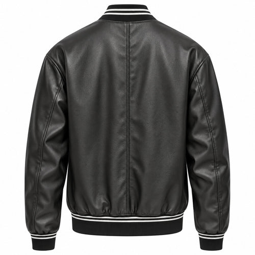 bomber in pelle sintetica