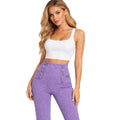 pantaloni aderenti viola