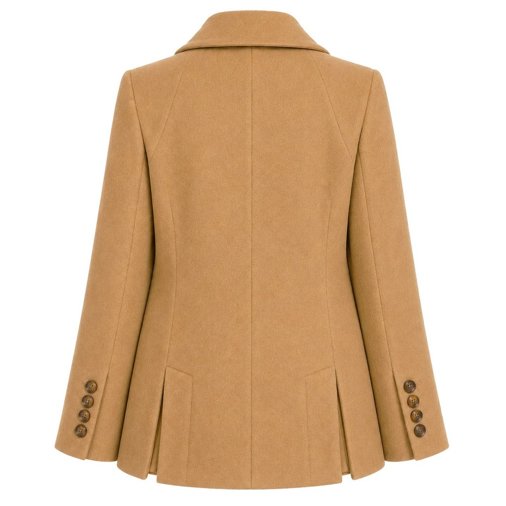 cappotto corto doppiopetto cammello