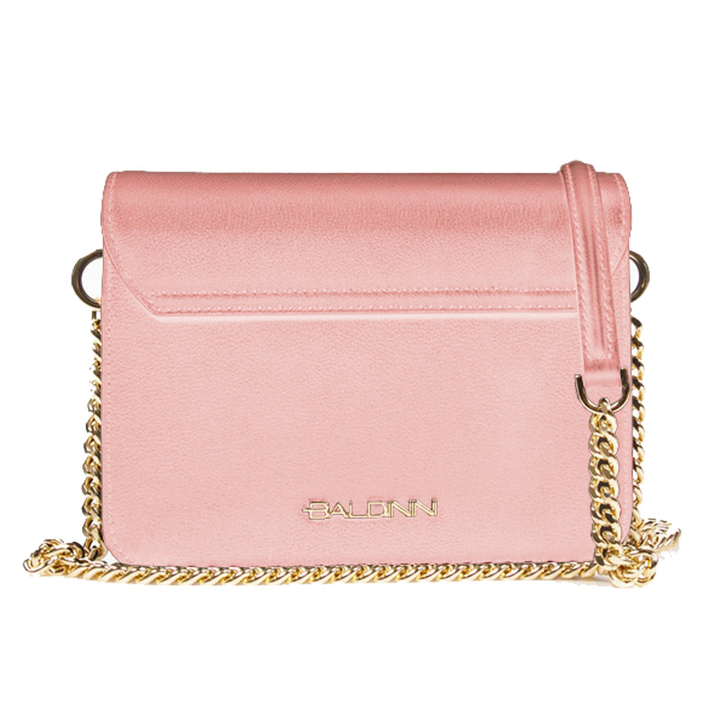 caroline Baldinini borsa a mano in pelle di vitello rosa