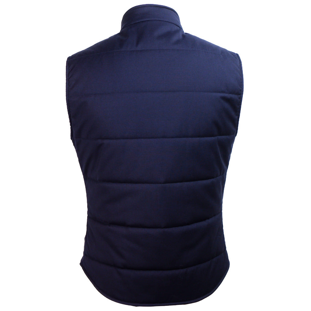 gilet lana blu