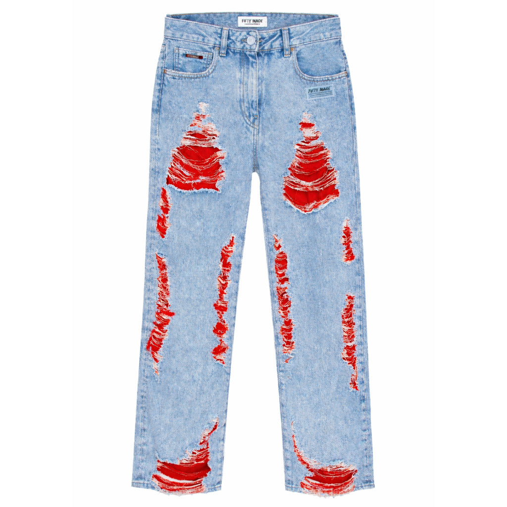 jeans strappati blu