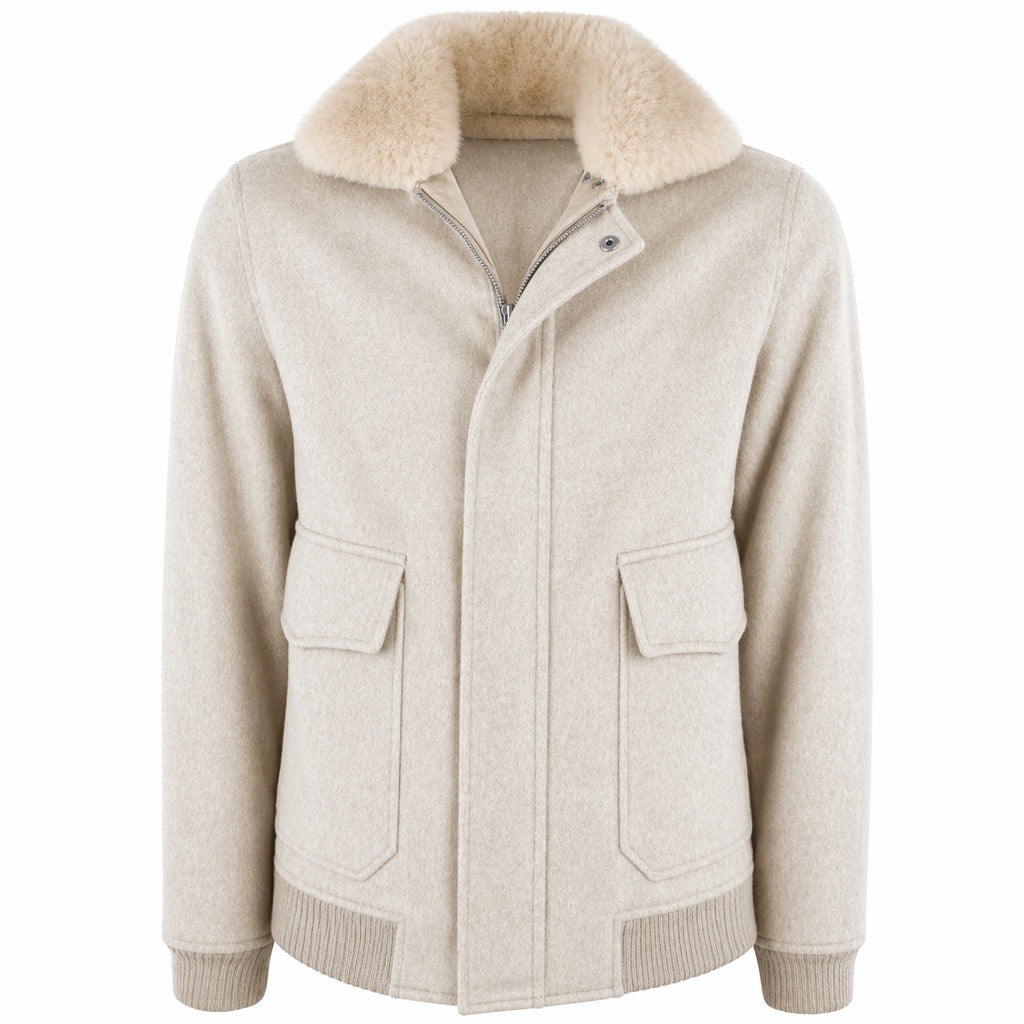 bomber coat beige