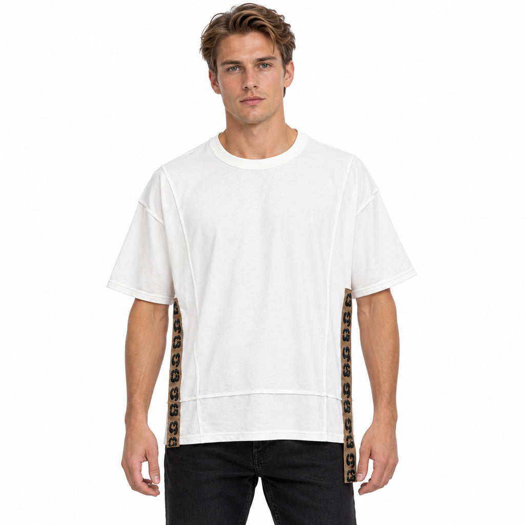 t-shirt girocollo bande logate