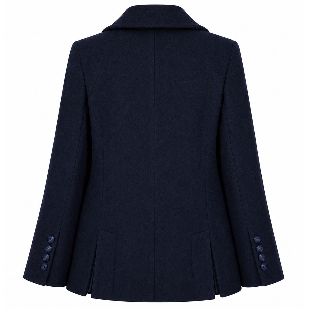 cappotto corto doppiopetto blu