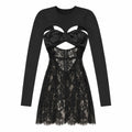 Abito con pizzo floreale