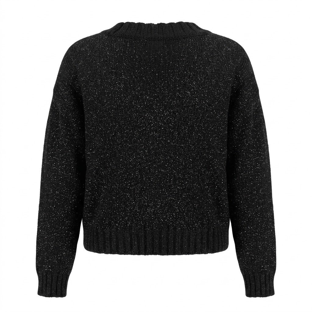 maglia bouclè scollo a v
