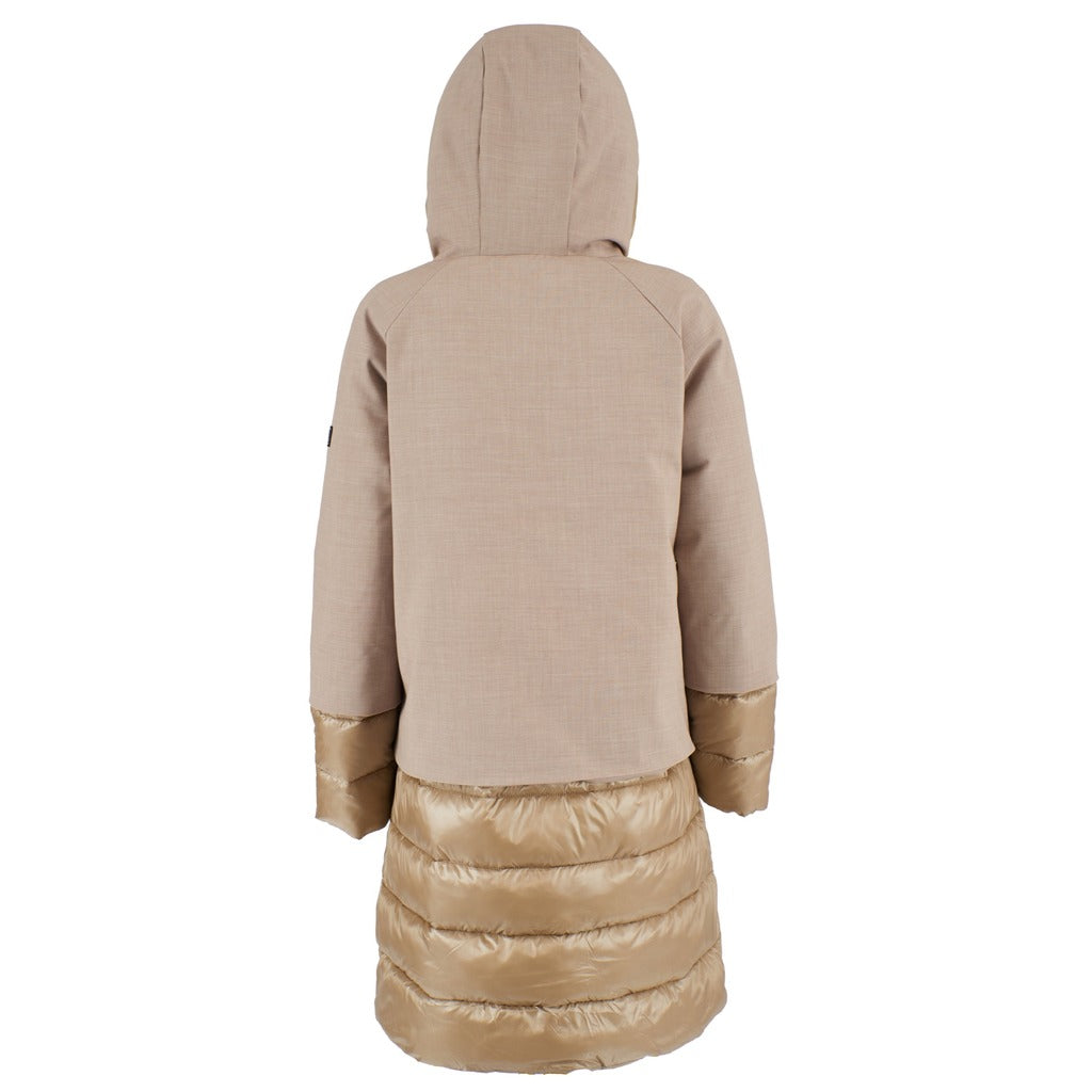 piumino tessuto beige