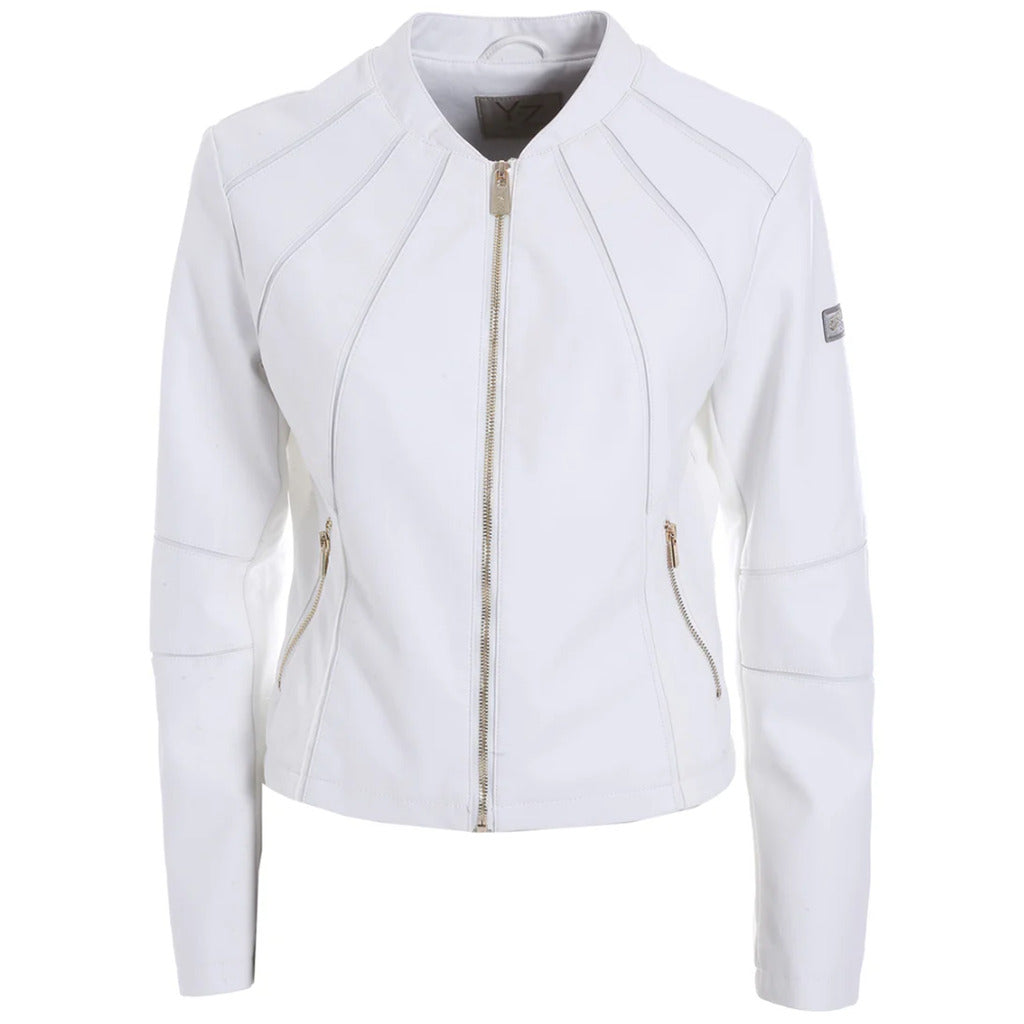 giacca ecopelle bianco