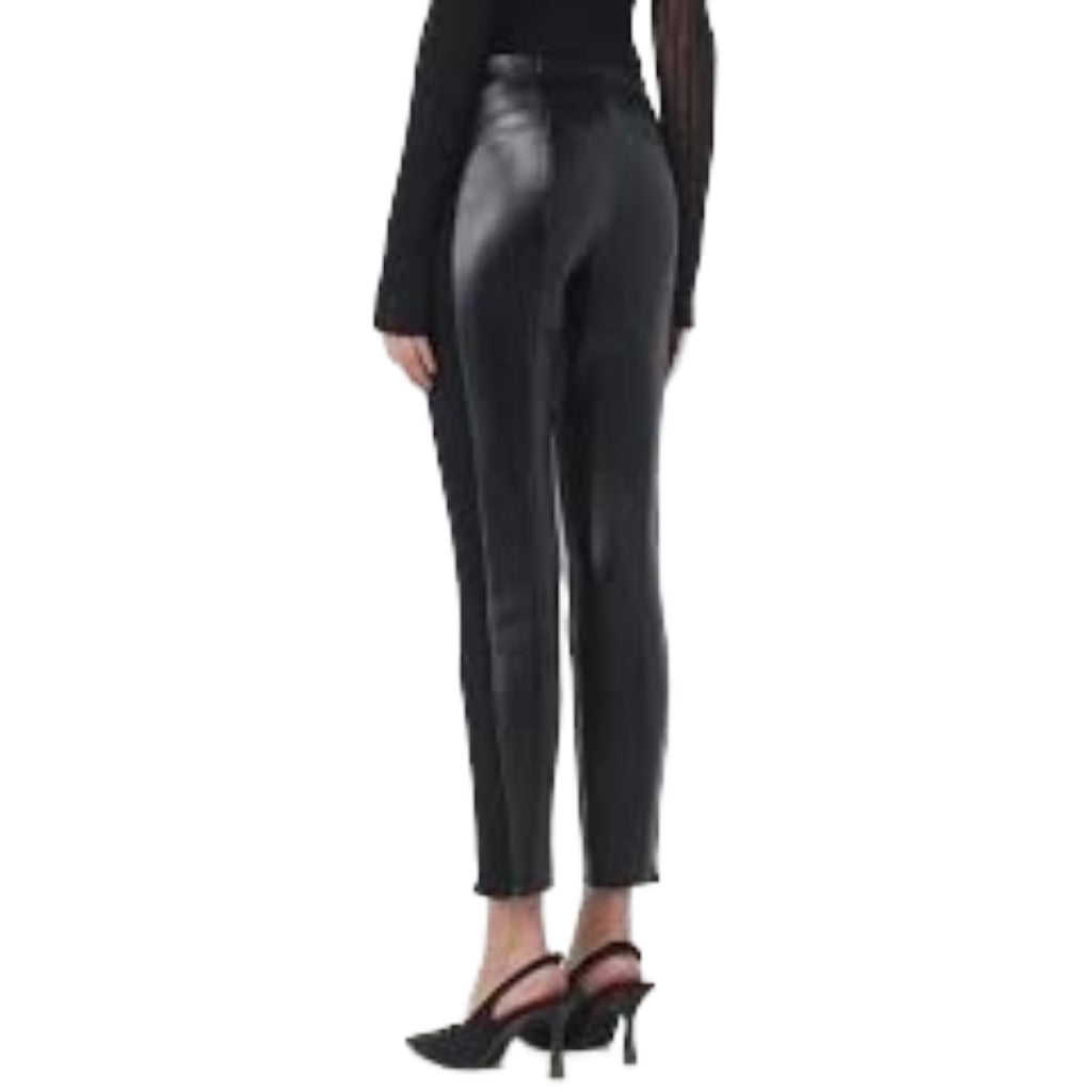 pantaloni lucidi neri