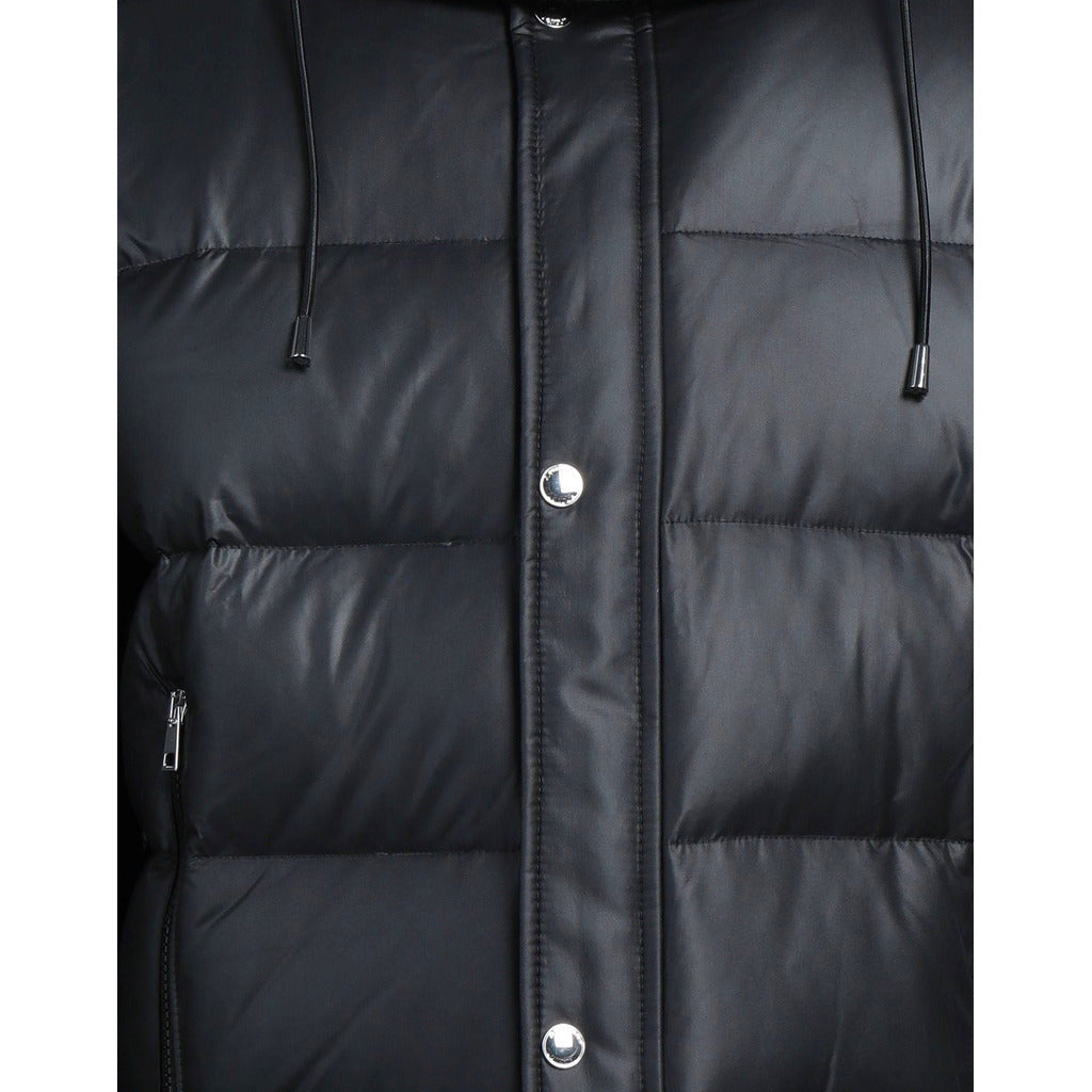 Aquascutum giubbotto, colore nero, cappuccio removibile