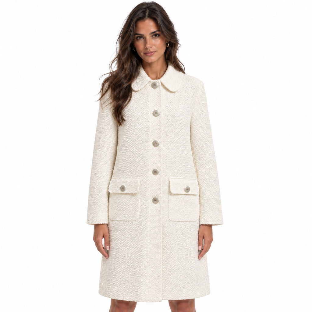 cappotto bianco fibra di cammello