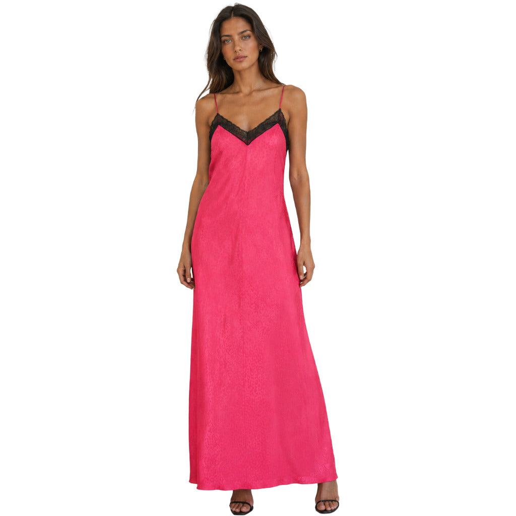 abito animalier fucsia