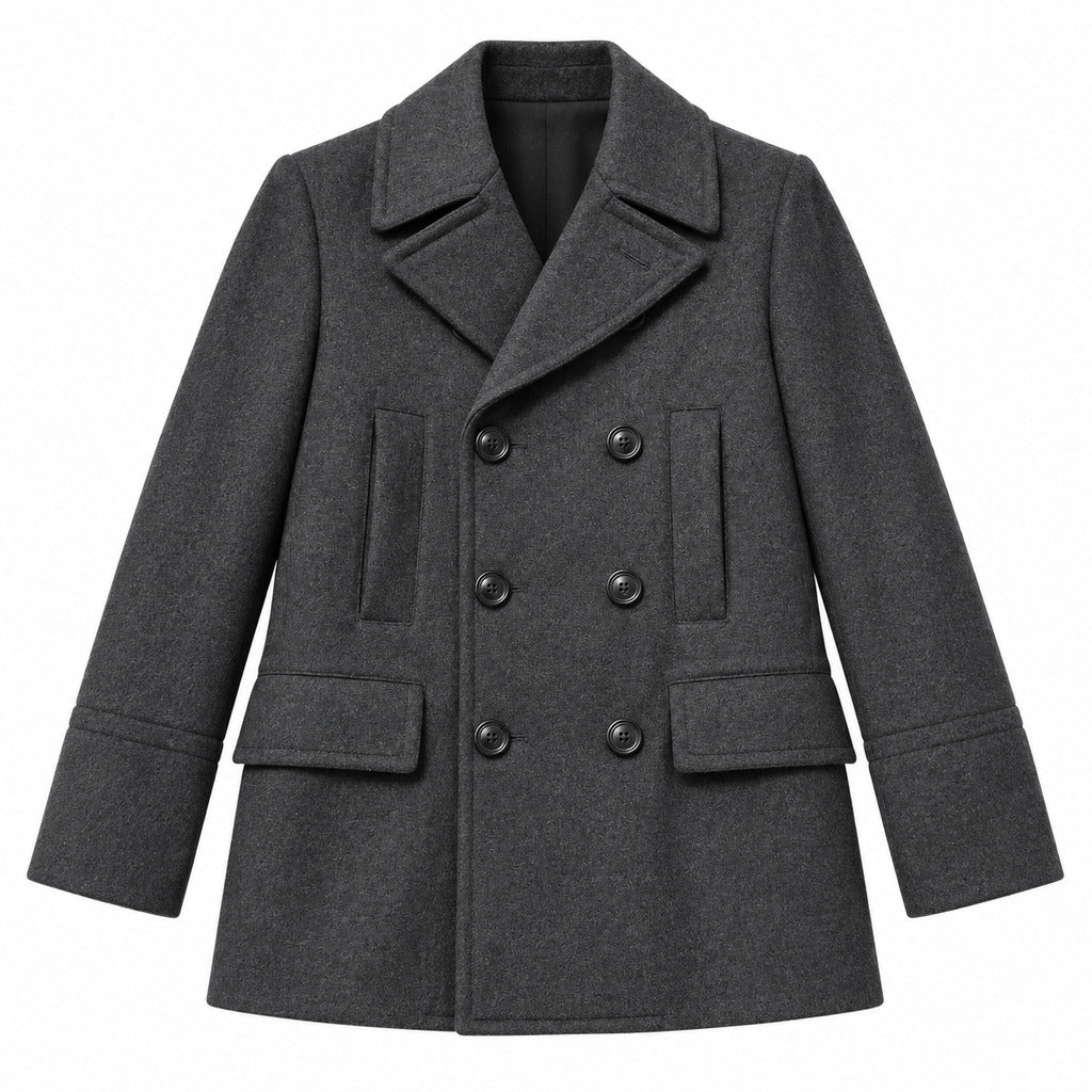 cappotto peacoat grigio