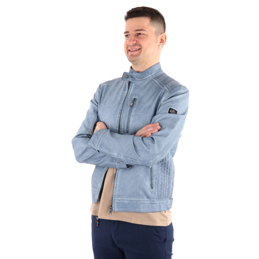 giacca ecopelle denim