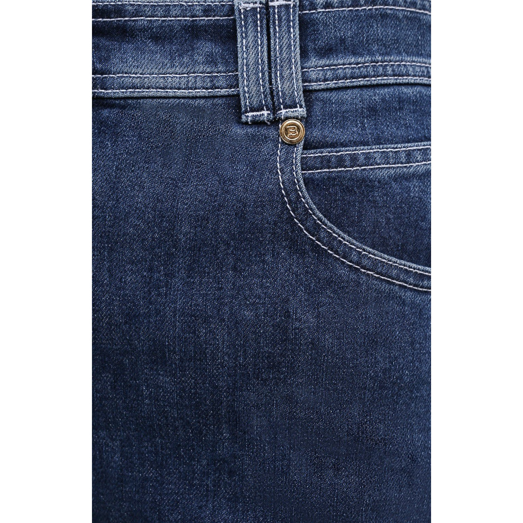 jeans high-waist regular blu